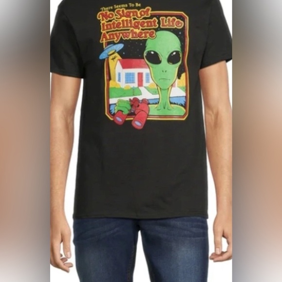 Dom Other - Black Alien Graphic T-Shirt XXXL